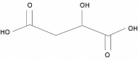 Рис. 1. Химическая формула яблочной (гидроксибутандиовой) кислоты
